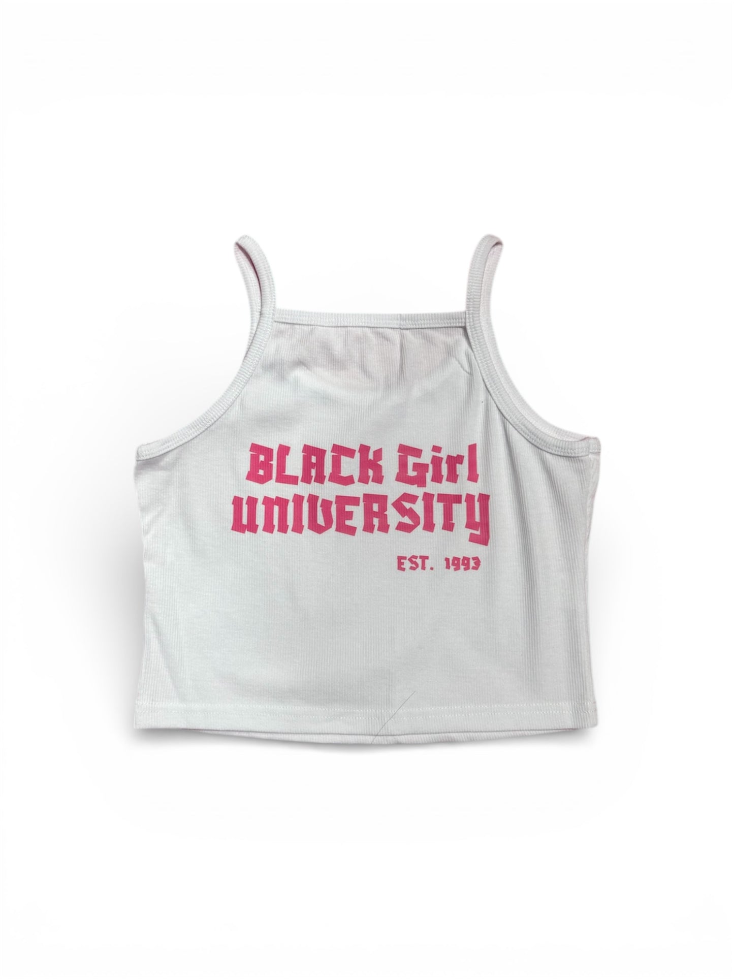 Black Girl University Crop Top (Print on Back)(L32C Logo on front)